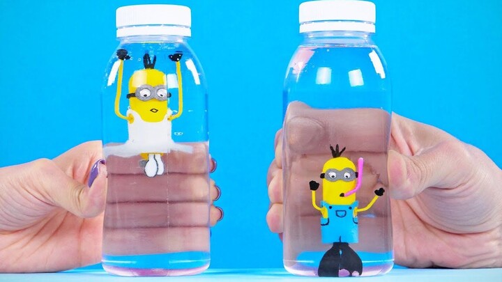Homemade minion drifting bottle, a three-dimensional and vivid idea of life! Looks so healing!