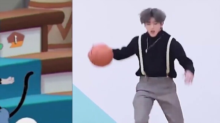 Tom and Jerry: Tom dan Butch meniru Cai Xukun dalam bermain basket