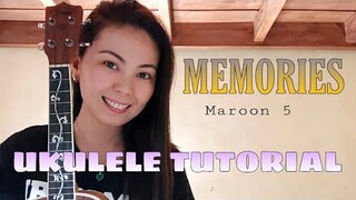 MEMORIES | EASY UKULELE TUTORIAL (NO BARRE CHORD)