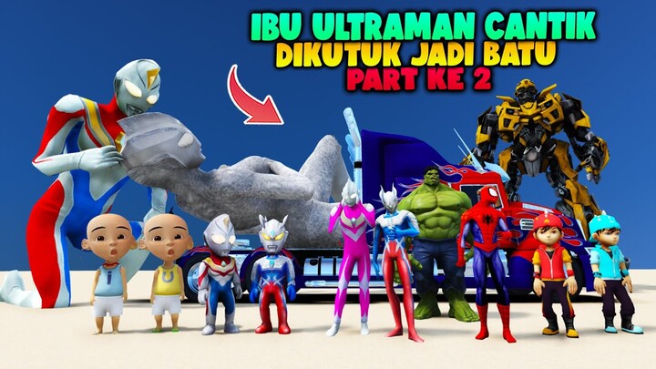 IBU ULTRAMAN CANTIK JADI BATU DIBAWA PAKAI MOBIL TRANSFORMERS, ULTRAMAN CANTIK KAGET -GTA 5 ULTRAMAN