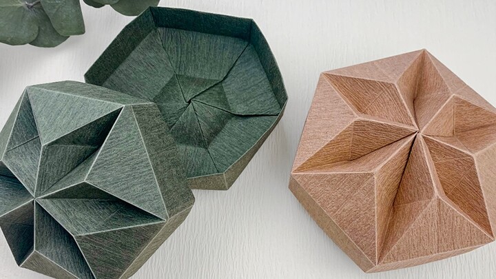 Gift Packaging | Gift Box Origami Teaching (Hexagonal Origami Box - Advanced Edition)