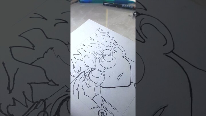 Drawing Okarun 🔥😎 #shorts#anime#dandadan|| babal Art 🎨 ✨️