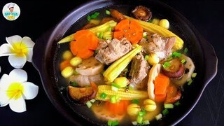 CANH SƯỜN NON HẦM RAU CỦ | Món ăn bổ dưỡng | Bếp Của Vợ