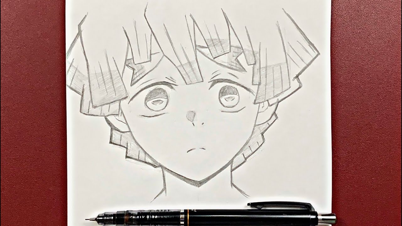 Draw simple anime  How to draw Zenitsu Kimetsu no yaiba step by step 95   Art  YouTube