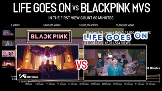 LIFE GOES ON vs BLACKPINK | Most viewed MVs in the First 60 Minutes