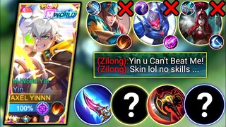 YIN VS TOP GLOBAL ZILONG & SABER | YIN SIDELANE HYPER CARRY | BEST BUILD & EMBLEM | MOBILE LEGENDS