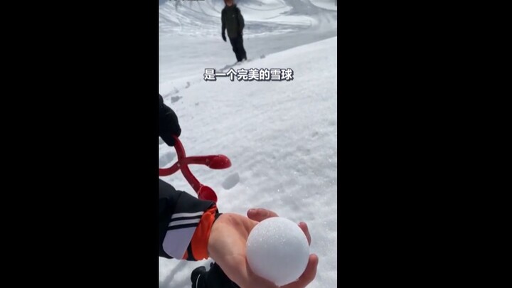 你看，这是一个完美的雪球。