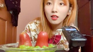 [ASMR] Táo đỏ và và nho xanh thật tuyệt vời