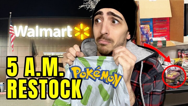 5 A.M. Walmart Pokémon Card Restock! (Opening what I found)