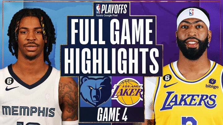 GRIZZLIES vs LAKERS Full Game 4 Highlights | April 24, 2023 | NBA Playoffs Game 4 NBA 2K23