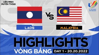 Highlights LAOS vs MALAYSIA [SEA Games 31 LMHT - Ngày 1][20.05.2022]