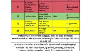 jadwal ifen anime maret