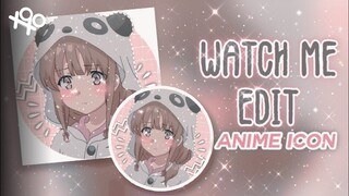 ♛༶ watch me edit ⁺‧͙// how to make "anime icon" | xoxoxantzu