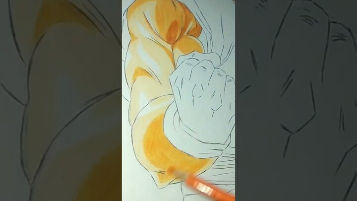 Drawing Goku [Dragon Ball Super] #shorts #dragonballsuper