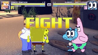 AN Mugen Request #1749: Homer Simpson & Spongebob VS Gumball & Patrick Star