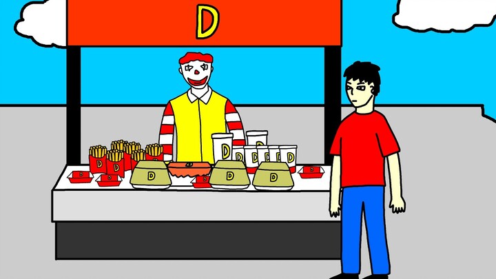 Horror Animation: Clown Fast Food Restaurant