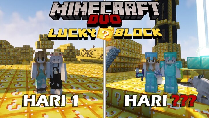 100 Hari di Minecraft Pulau LUCKY BLOCK - Duo Minecraft 100 hari