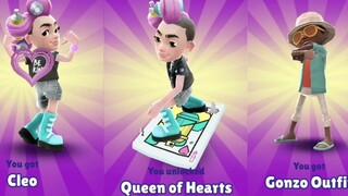 ปลดล็อก Cleo Queen of Hearts & Gonzo Outfit Subway Surfers LA