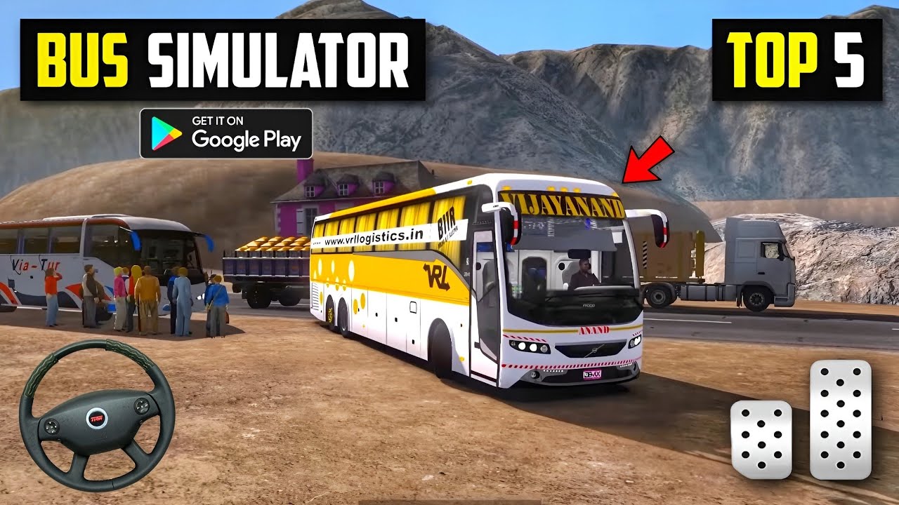 TOP 5 REALISTIC BUS SIMULATOR GAMES FOR ANDROID & IOS 2022, HIGH GRAPHICS, FREE