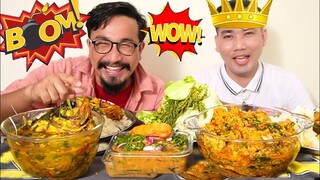 FISH 🐟 CURRY  EATING CHALLENGE  || FISH CURRY MUKBANG || FISH CURRY EATING SHOW || SPICY FISH CURRY