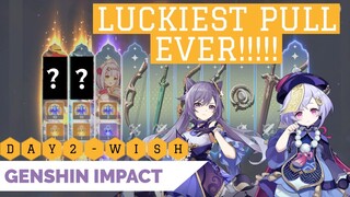 Luckiest Pull Wishing for Keqing and Qiqi - Genshin Wish Chronicle: Day 2 | Genshin Impact