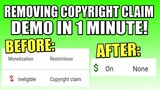 REMOVE COPYRIGHT CLAIM FROM COVER SONGS - DEMO IN ONE MINUTE! | 100% SAFE!