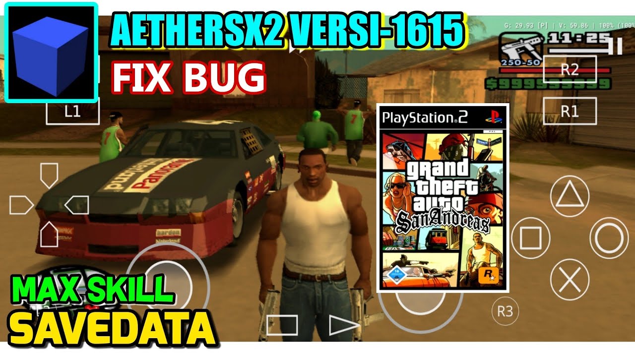 GTA San Andreas AetherSX2 - PS2 Emulator Android Gameplay - 2023 
