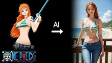 Brutal banget Ai 💦🥵🥵one piece live action ai with jpop song we run