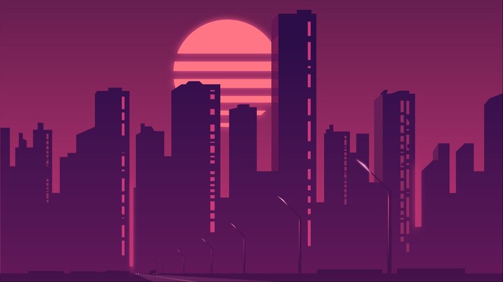 Let's draw neon city landscape in Inkscape