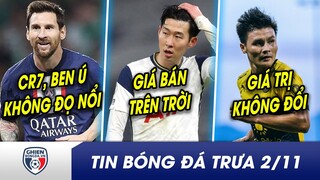 BẢN TIN TRƯA 2/11: Messi lại BỎ XA CR7 và Benzema? Giá trị của Quang Hải không đổi dù sang châu Âu