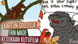 LUCU DAN SERU! | 4 KARTUN GODZILLA FAN MADE FAVORIT KUTUFILM