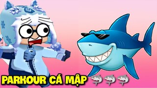 🦈 MAP PARKOUR CON CÁ MẬP :V MEOWPEO THỬ THÁCH PARKOUR SIÊU DỄ AI CŨNG CHƠI ĐƯỢC TRONG MINI WORLD