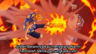 EPIC BATTLE! SANJI VS JINBEI! KEKUATAN MENGERIKAN SANJI BANGKIT STLH NAMI DISAKITI - ONE PIECE