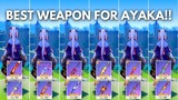 15 Weapons on Ayaka Comparison!! Best Weapon for F2P Ayaka?? [Genshin Impact]