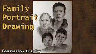 Family Portrait Drawing - Mr. and Ms. Repdos | Commission Drawing | Philippines