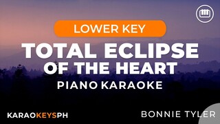 Total Eclipse Of The Heart - Bonnie Tyler (Lower Key - Piano Karaoke)