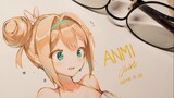 Fresh & delicious? Speed drawing a simple Anmi style girl