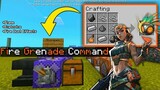 How to make a Fire Grenade in Minecraft using Command Blocks Trick!