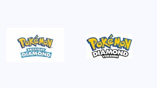 Pokémon Diamond / Brilliant Diamond - Title screen comparison