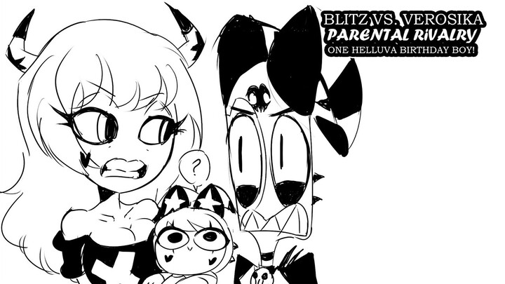 Blitz & Verosika: PArental Rivalry ( Baby Blitz's Birthday) - Helluva Boss : Tilla Mayday Comic
