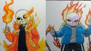 How To Draw UNDERTALE fire levels through the Au Sans Cách Vẽ Lửa Sans