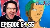 ZORO VS EVERYONE! | One Piece Episode 64 & 65 REACTION | Anime Reaction