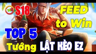 Top 5 Tướng Lật Kèo 3vs5 thủ trụ cực khỏe Mùa 18 TNG liên quân mobile