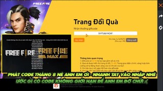 Free Fire| Phát code tháng 8 server việt nam cho anh em nhanh tay nhé - Ước gì có code k giới hạn !