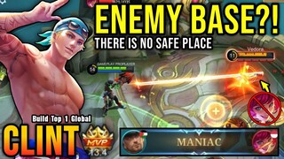 Clint Almost SAVAGE on Enemy Base!! - Build Top 1 Global Clint ~ MLBB