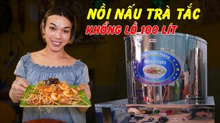 TY THY đập hộp cặp nồi nấu trà tắc khổng lồ 100 lít - Ty Thy Vlog Gỏi đu đủ