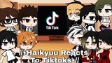 ||Haikyuu Reacts To Tiktoks||•Haikyuu•//Gacha club//