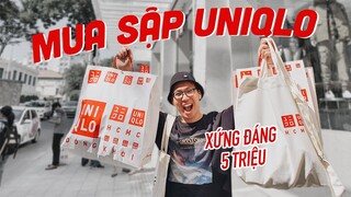 Mình mua gì hết 5 TRIỆU trong UNIQLO VIỆT NAM mới khai trương | #maybayvlog