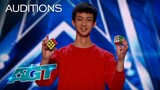17-Year-Old Ethan Jan Delivers an Amazing Rubik's Cube Audition | AGT 2022