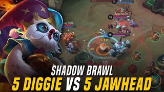 Boom Boom Bakudan!! 5 Diggie vs. 5 Jawhead!! | Shadow Brawl Mode Mobile Legends: Bang Bang